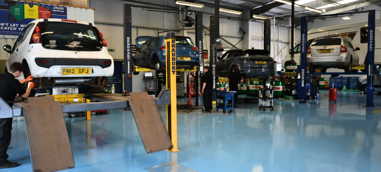 Diesel Automotive workshop interior at Imex Industrial Estate, Oldbury